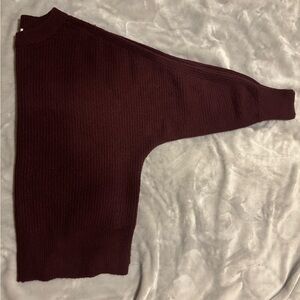 Burgundy Knit Sweater with Unique Sleeve . Also know as box style